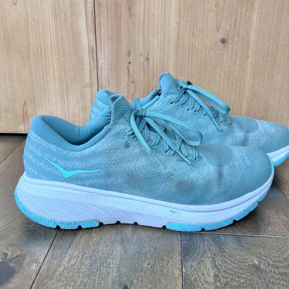 Hoka One One Cavu 3 Sneakers Size 9.5 Running Shoes Lightweight Green Athletic - Picture 4 of 7